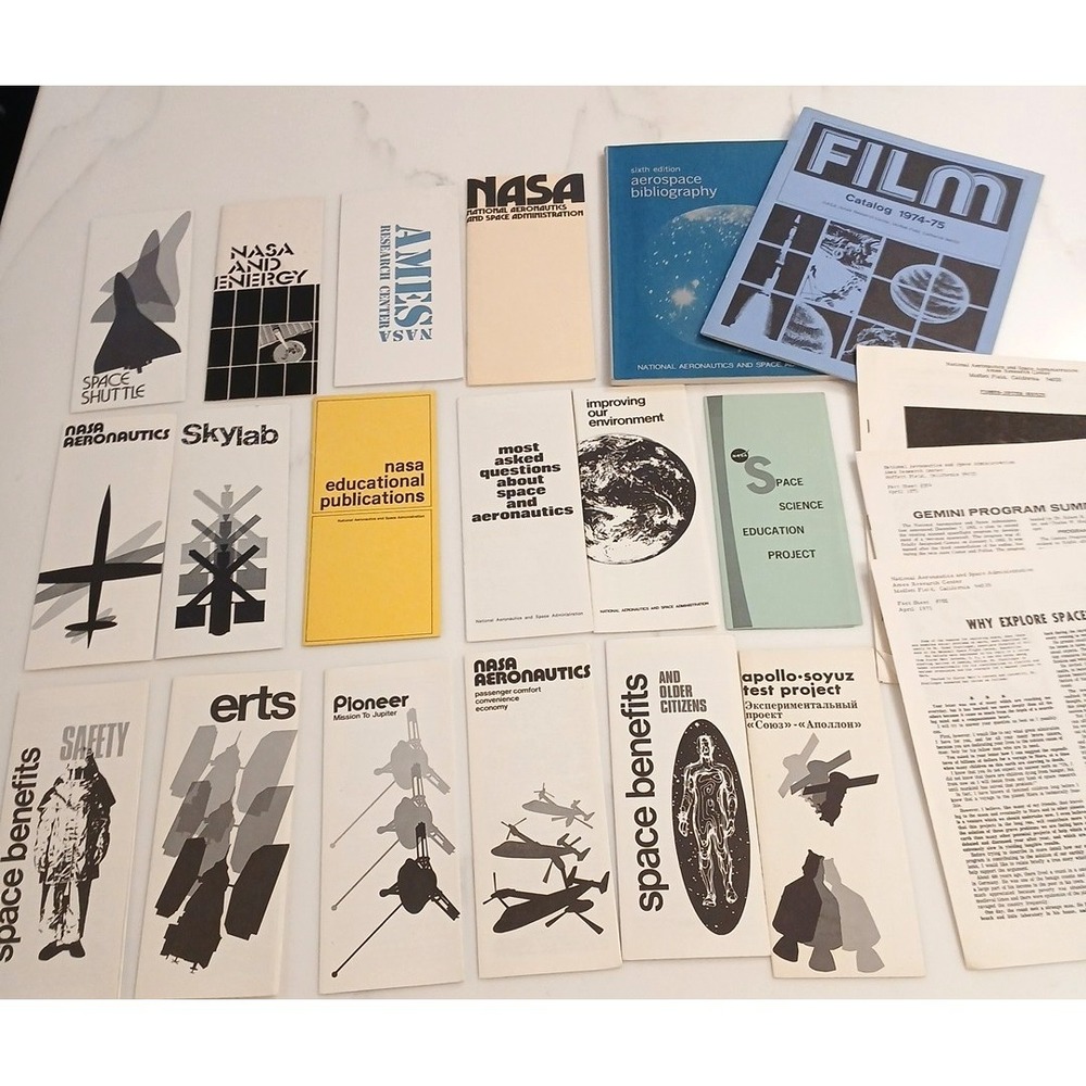 Vintage Lot 21 NASA Space Center Program Booklets NASA Facts Apollo Mission Film